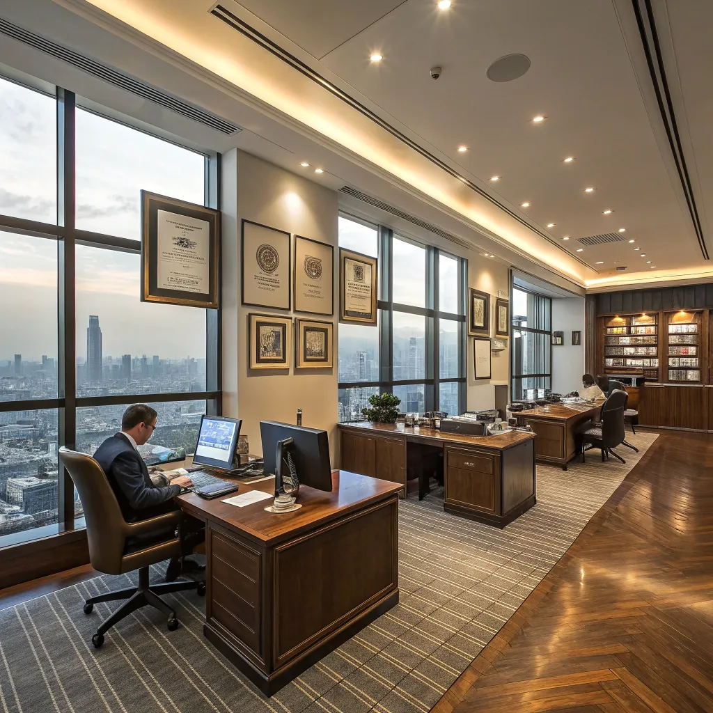 Luxurious office space of a franchise agency