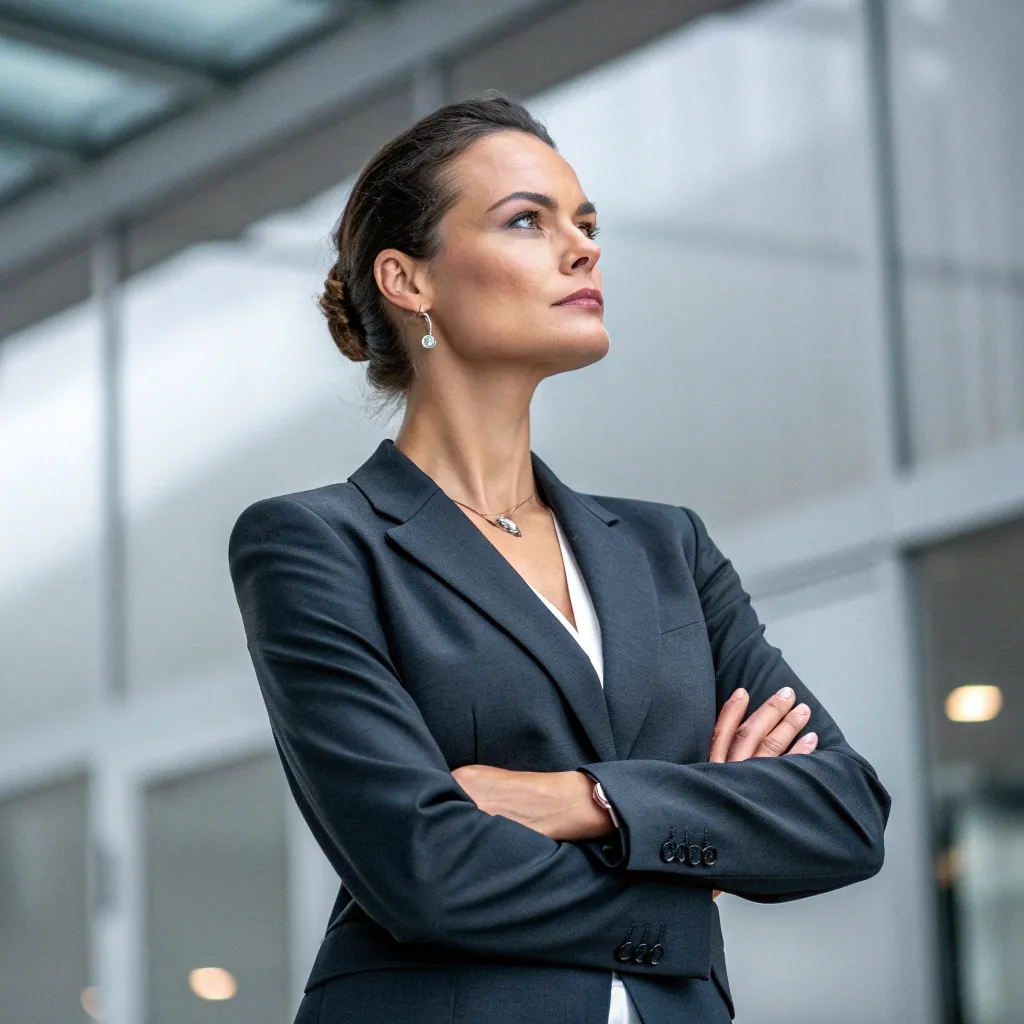 Confident woman in a business suit